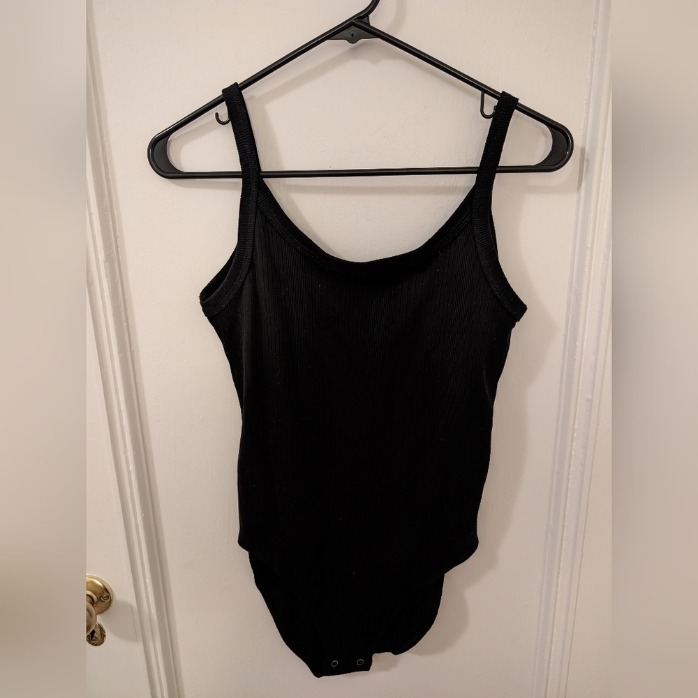 American Eagle Ribbed Tank Black Bodysuit size S - Picture 1 of 5